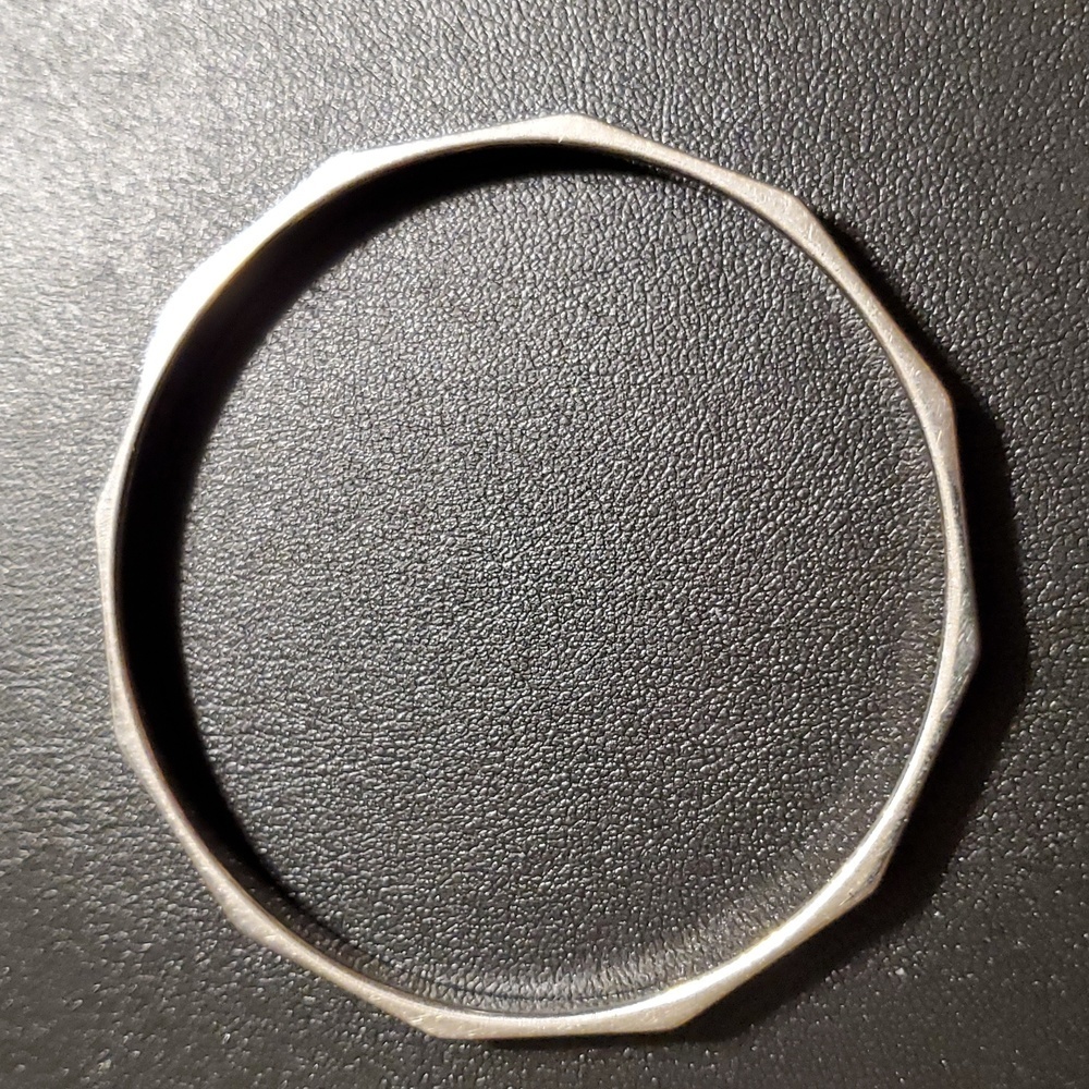 Monet Bangle Bracelet Silver Tone Signed Piece